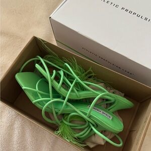 Steve Madden Lime Green Women's medium height heels